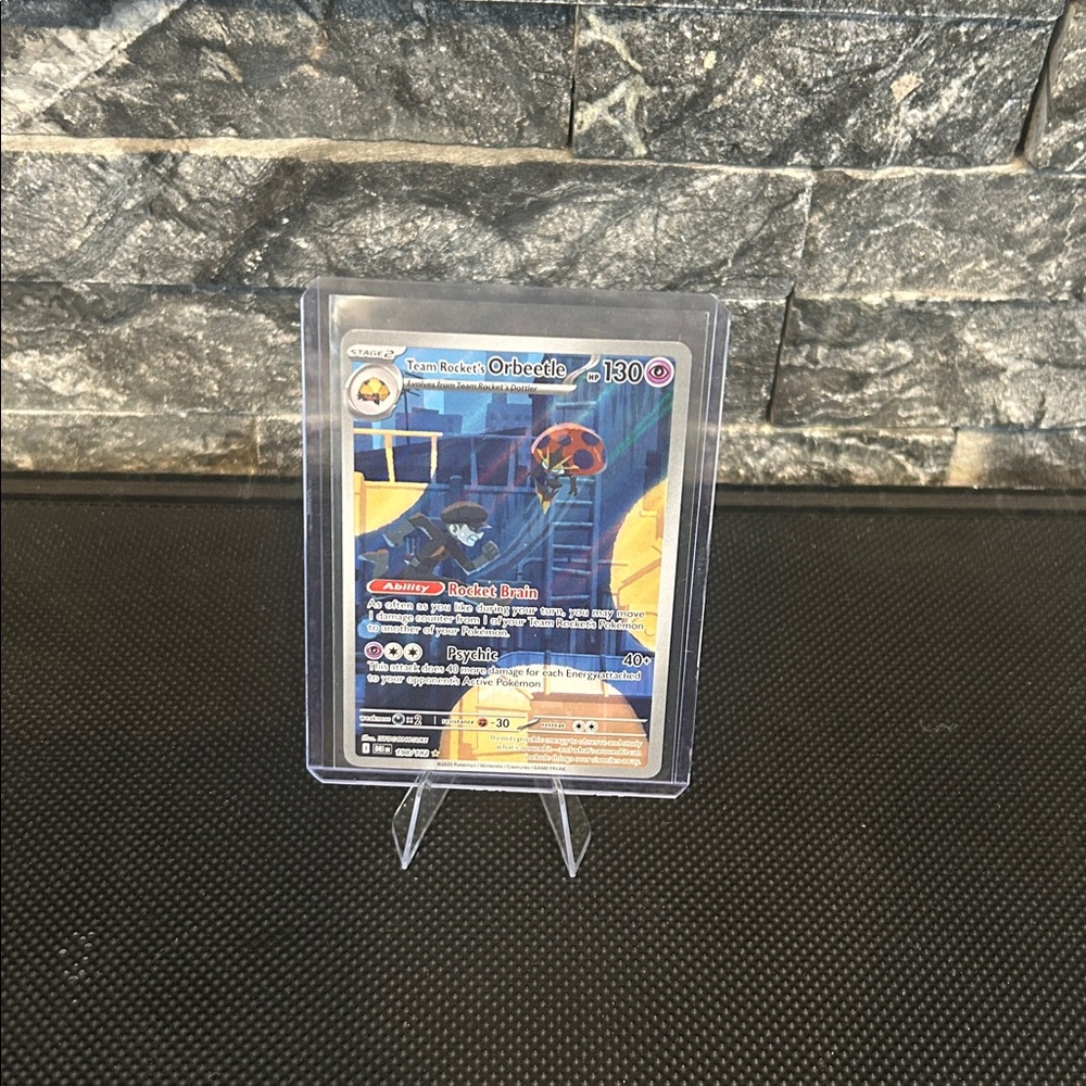 Pokemon Team Rocket’s Orbeetle 198/182 IR Holo from the Destined Rivals set M/NM